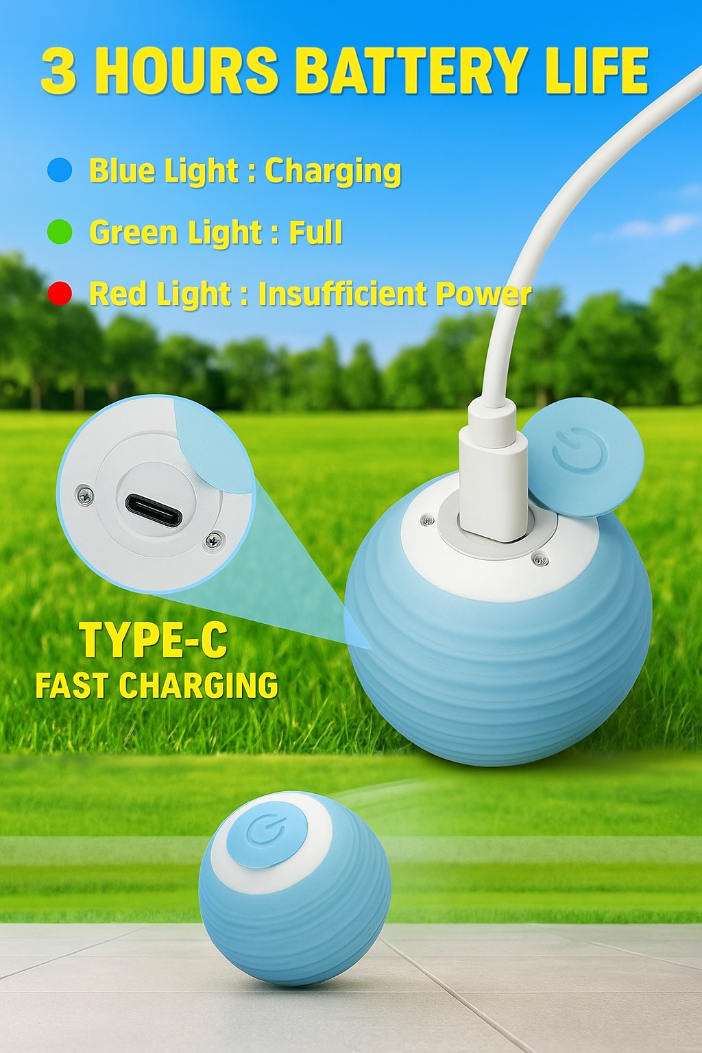 Automatic Cat Teaser Ball - Self Rolling Ball