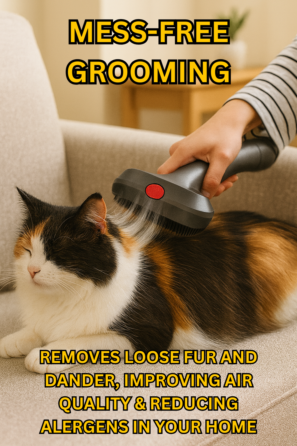 Cat Hair Vacuum Attachment - Stainless Steel