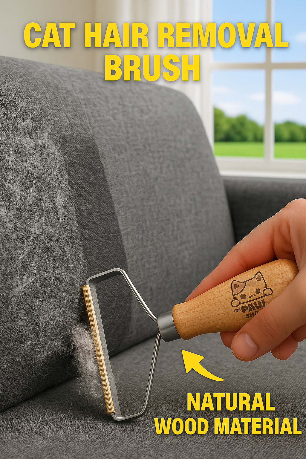 Cat Hair Removal Brush - Fast & Easy Clean Surfaces