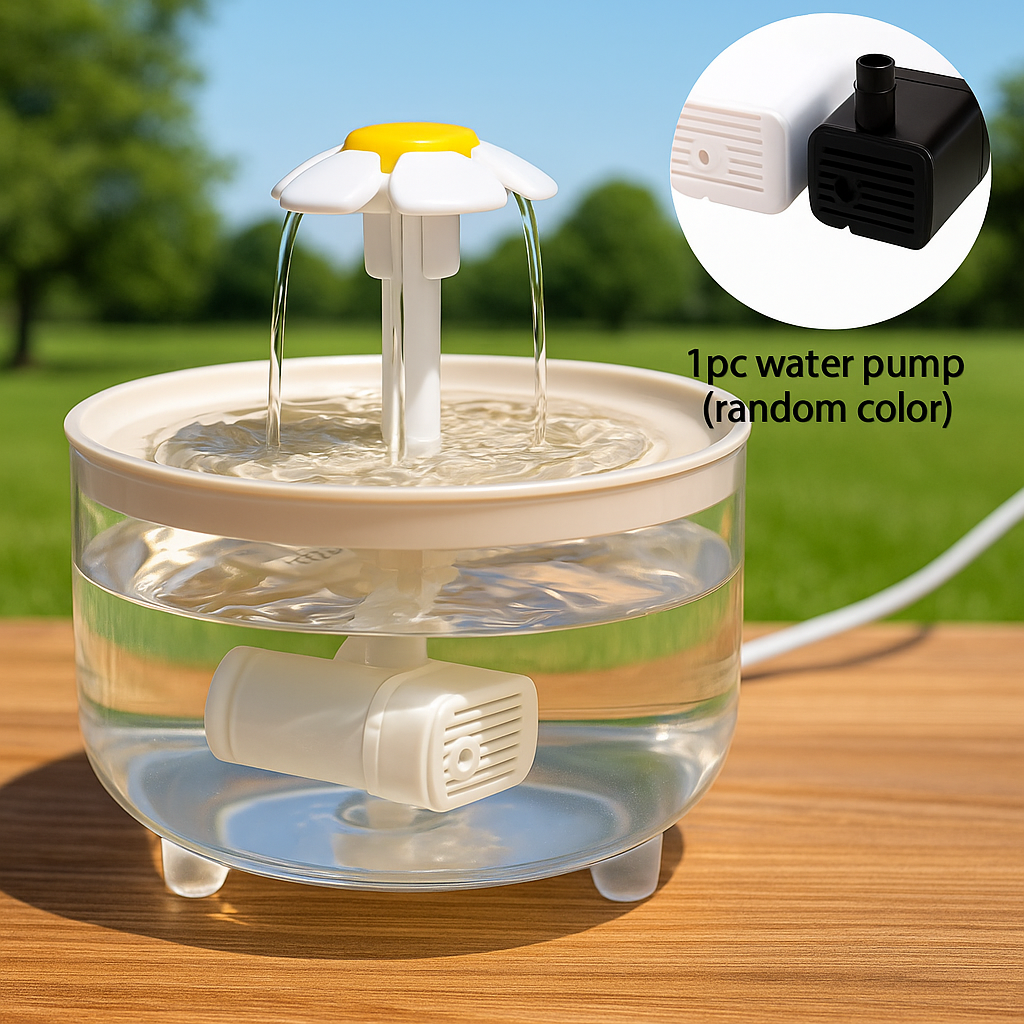 Flower Water Fountain For Cats