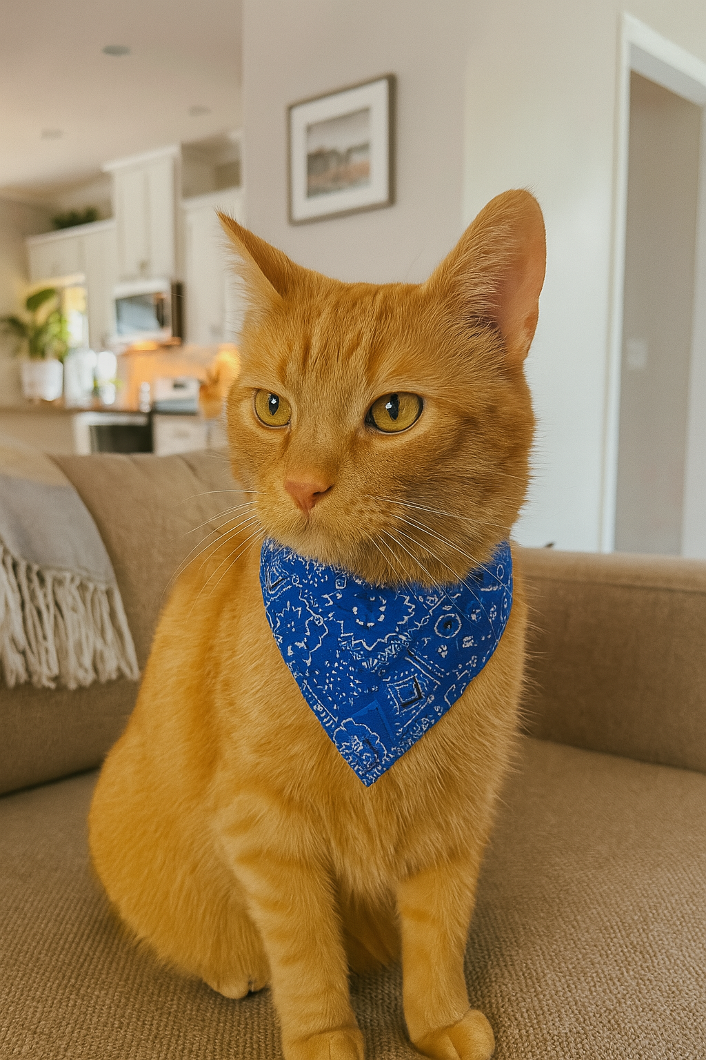 Adjustable Cat Bandana Collar - 6 PACK