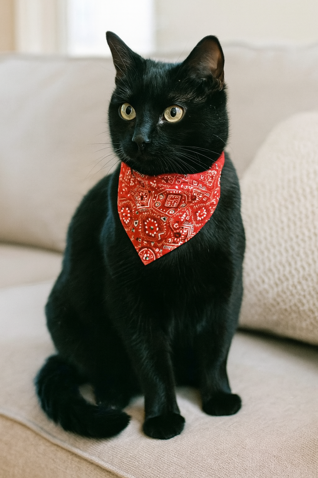 Adjustable Cat Bandana Collar - 6 PACK
