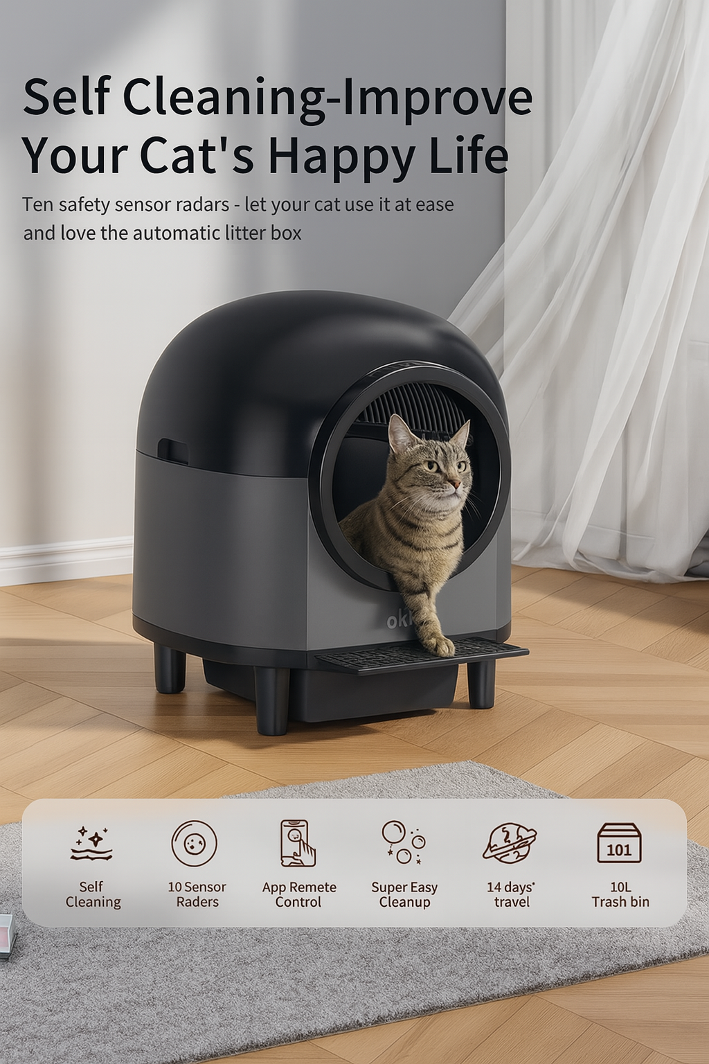 Self Cleaning Litter Box