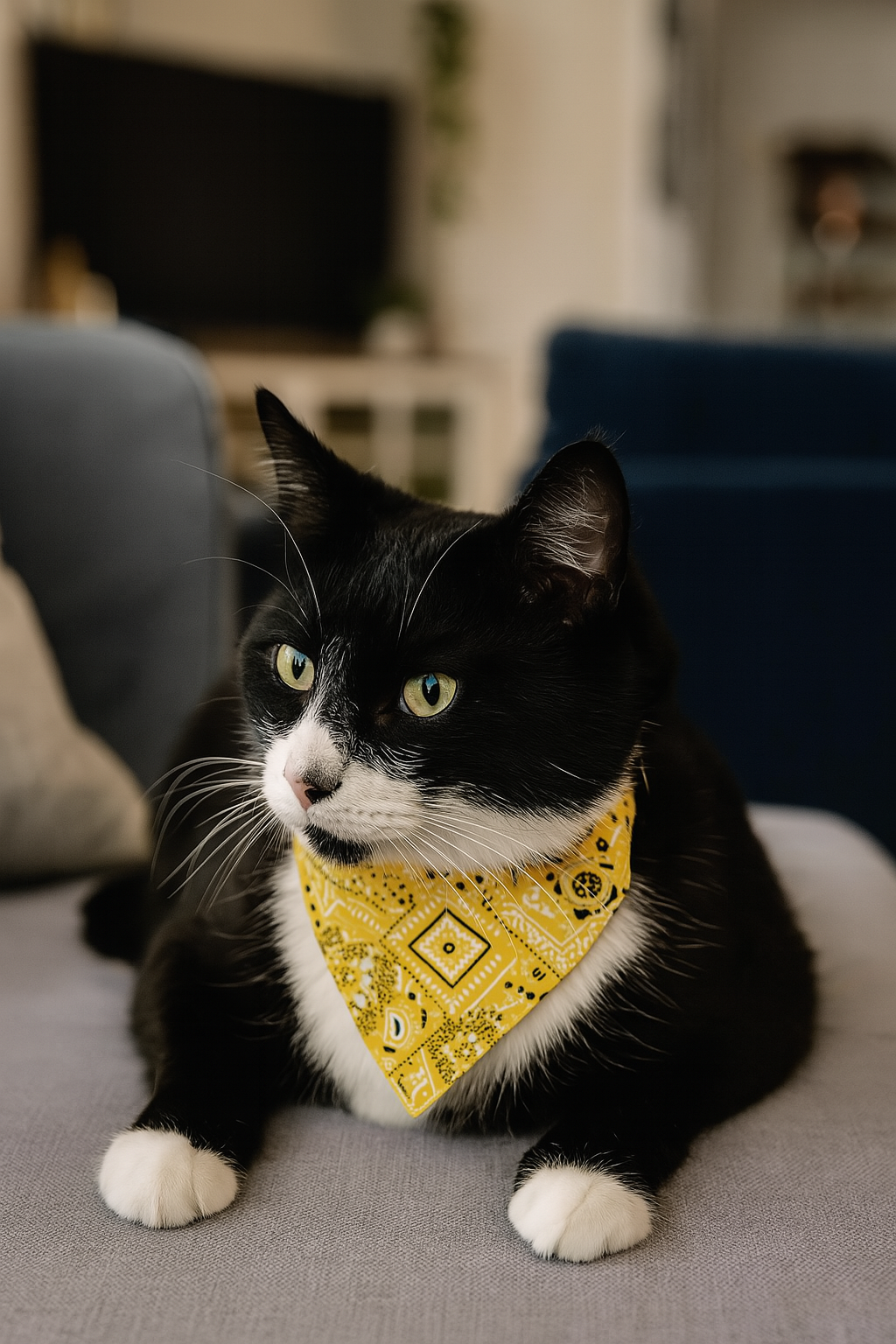 Adjustable Cat Bandana Collar - 6 PACK