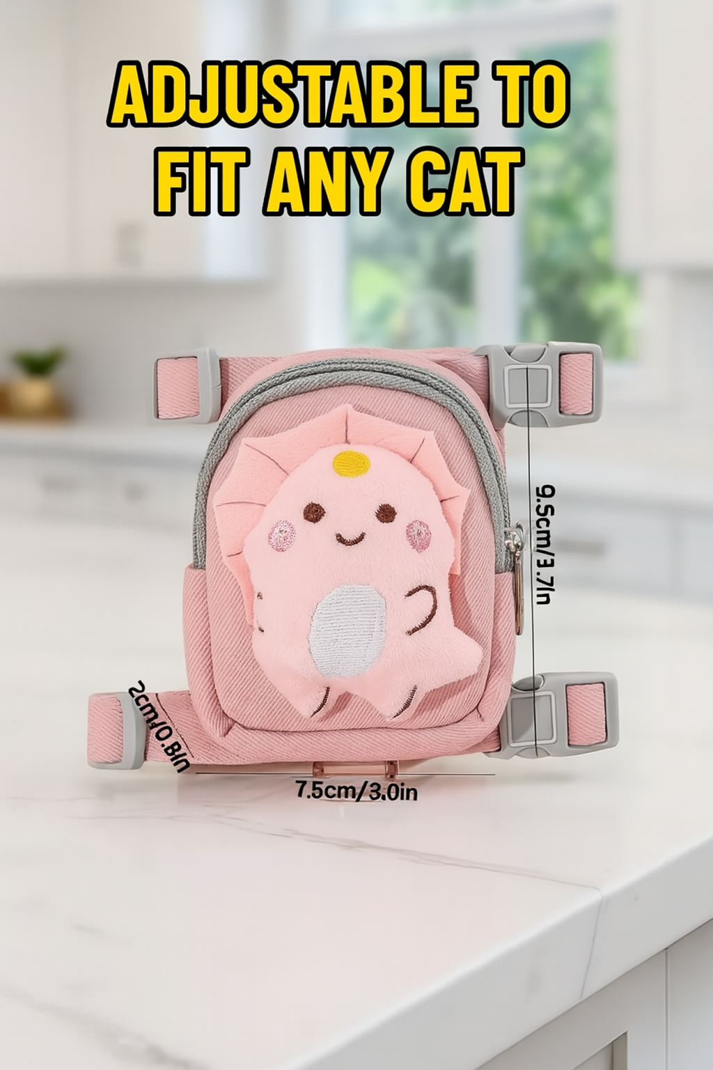 Cartoon Cat Leash - BUILT IN BACKPACK