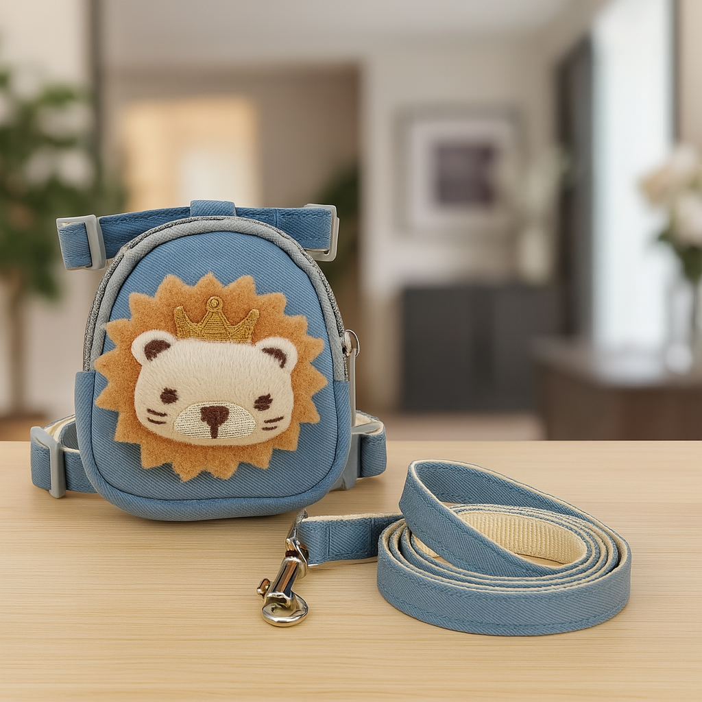 Cartoon Cat Leash - BUILT IN BACKPACK