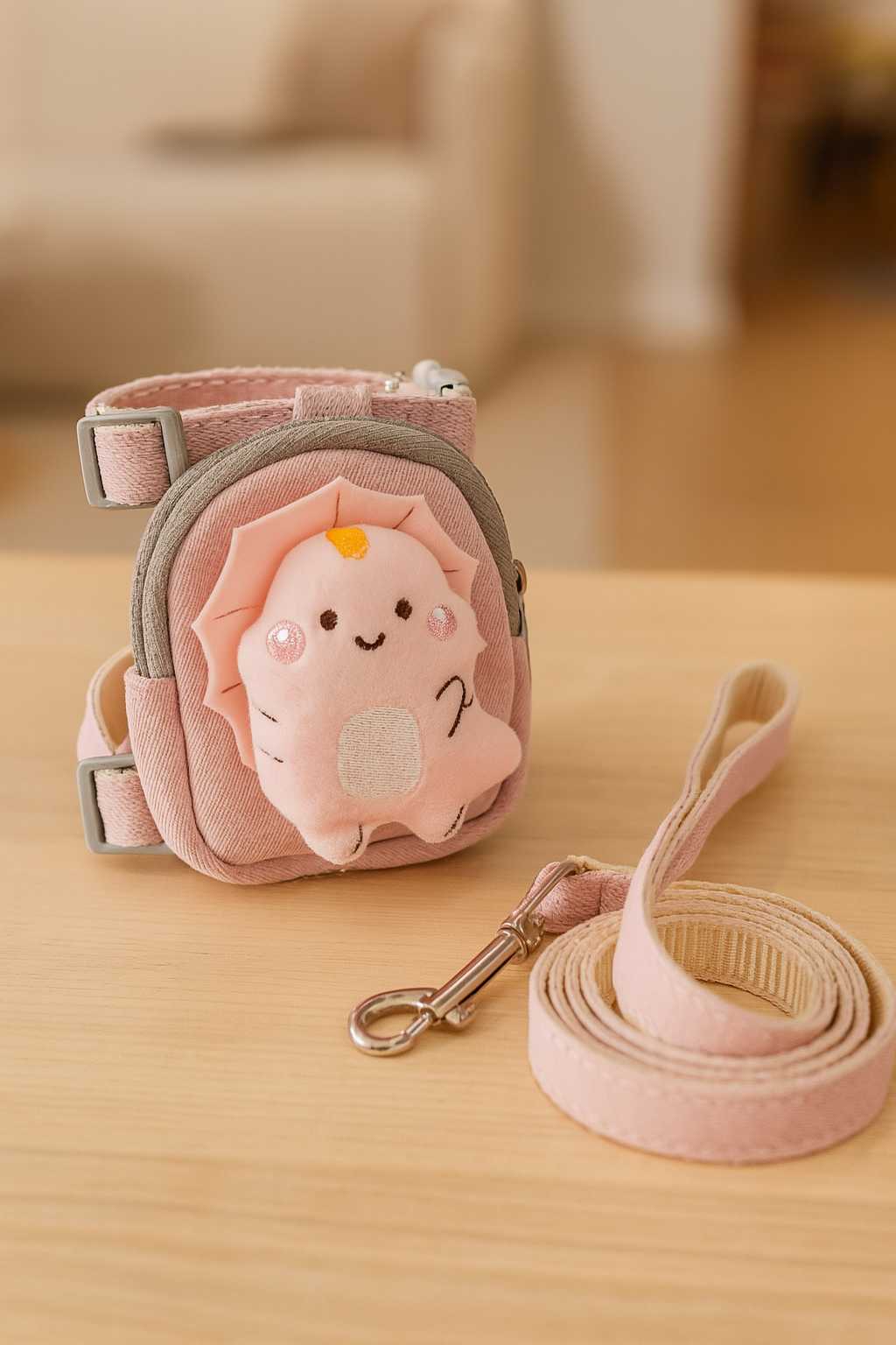 Cartoon Cat Leash - BUILT IN BACKPACK