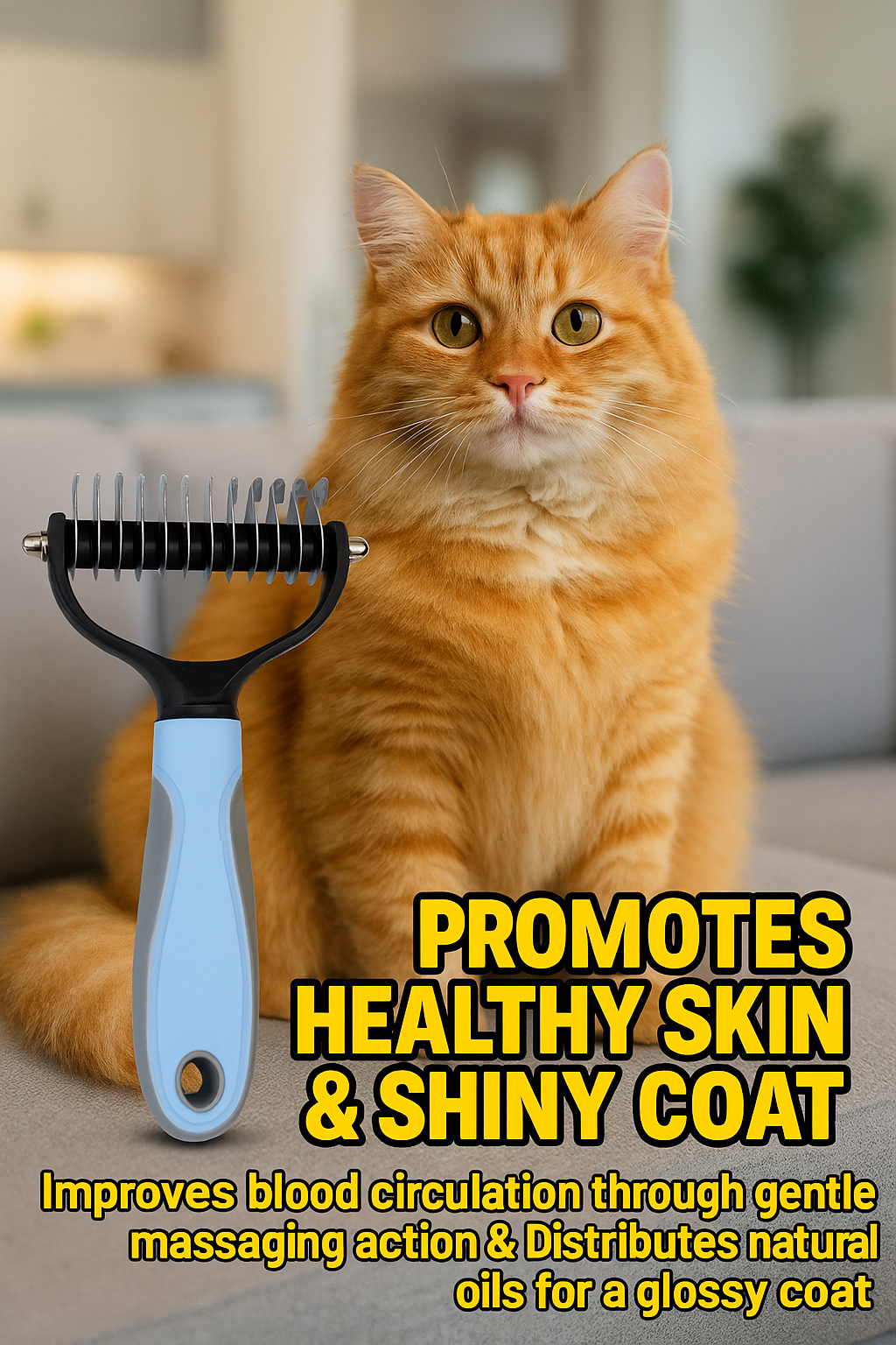 Undercoat Rake For Double Coated Cats