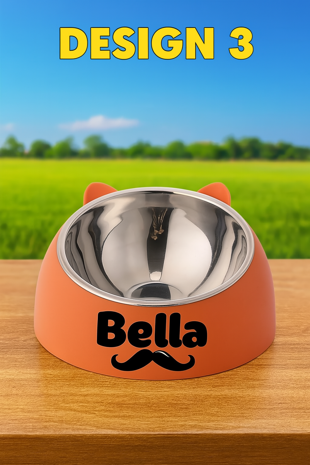 Personalized Stainless Steel Cat Bowl