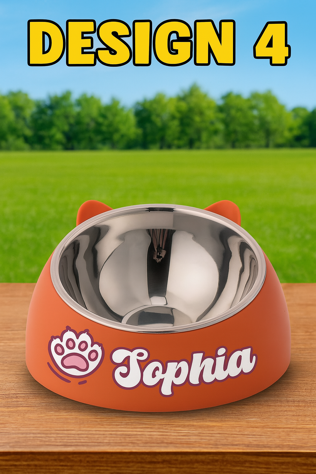 Personalized Stainless Steel Cat Bowl
